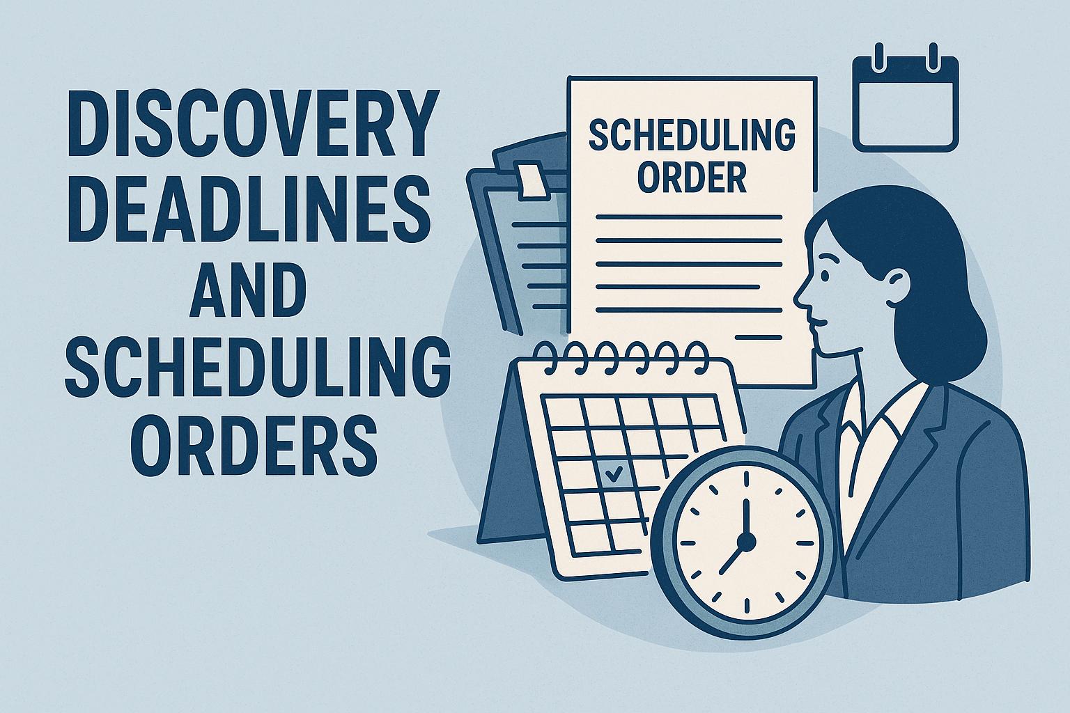 Discovery Deadlines and Scheduling Orders