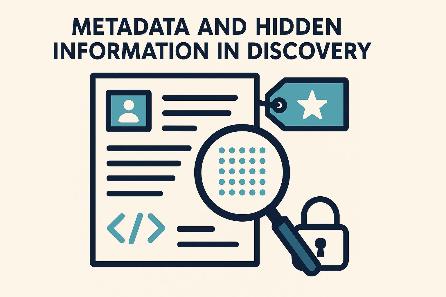 Metadata and Hidden Information in Discovery
