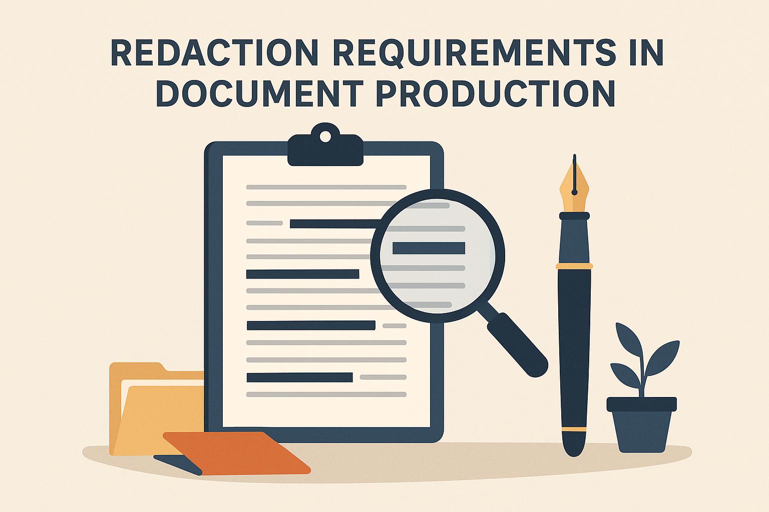 Redaction Requirements in Document Production